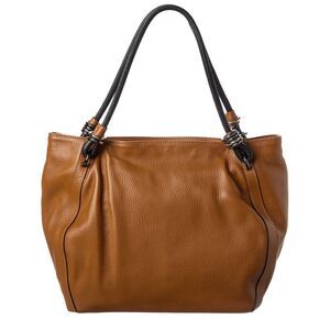 Italian Leather Shoulder Bag, Brown
